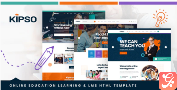 Kipso Online Education Learning LMS HTML Template