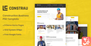 Constrau - Construction Business PSD Template