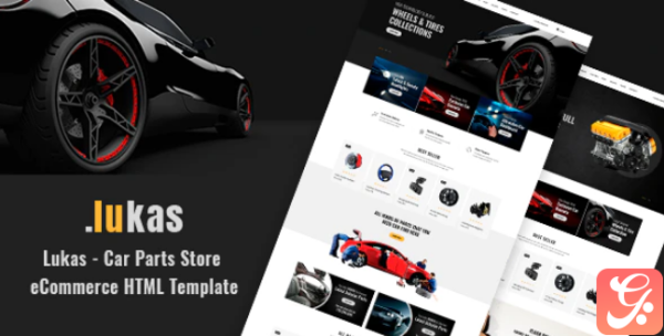 Lukas Car Parts Store eCommerce HTML Template 1