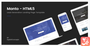 Manto - Lead Generation Landing Page