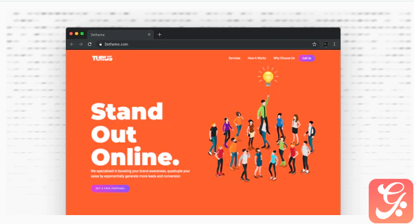 Turus - Digital Marketing Agency One-Page HTML Templates
