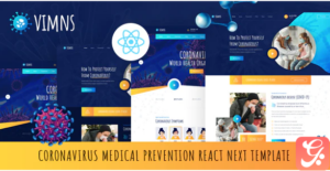 Vimns - React Next Coronavirus Medical Prevention Template