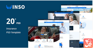 Vinso | Insurance PSD Template