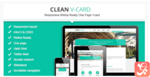 Clean Html V-card Template