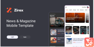 Zirex - News & Magazine Mobile Template