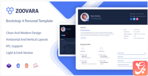 Zoovara - Personal Resume / CV Template