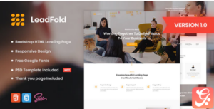 LeadFold - Lead Generation HTML Landing Page Template