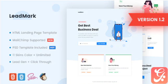 LeadMark - Business HTML Landing Page Template