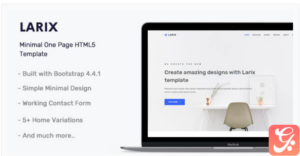 Larix - Minimal One Page HTML5 Template