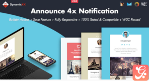 Announce - 4x Responsive Email + Online Builder