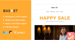 Basket - eCommerce Responsive E-mail Templates +Themebuilder Access