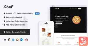 Chef - Responsive Email Template + Online Builder