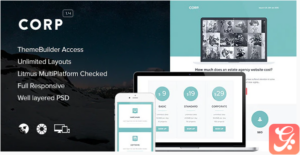 Corp - Responsive Email + Themebuilder Access