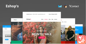 Eshop’s Mail - 8 Unique Responsive Email set + Online Access