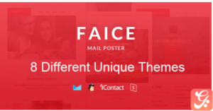 Faice Mail- 8 Unique Responsive Email set + Online Access