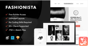Fashionista - Responsive Email + Themebuilder Access