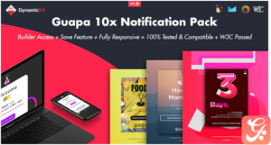Guapa - Pack of 10 Notification Emails + Online Builder