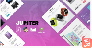 Jupiter - E-commerce Responsive Email Template with MailChimp Editor, StampReady & Online Builder