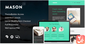 Mason - Responsive Email + Themebuilder Access
