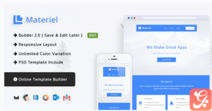 Material - Responsive Email Template + Online Builder