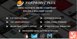 Nonprofit Plus - Email Pack With Online StampReady & Mailchimp Editors