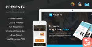 Presento - Corporate, Personal, Wedding, Restaurant, Medical Email + Builder Access