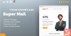 Responsive Email + Online Template Builder - SuperMail Team Showcase