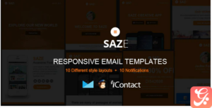 Saze - Responsive Email Kit + Themebuilder Access
