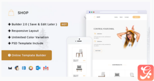 Shop - Responsive Email + Online Template Builder