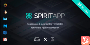 SpiritApp - Multipurpose Mobile App E-Newsletter + Builder Access