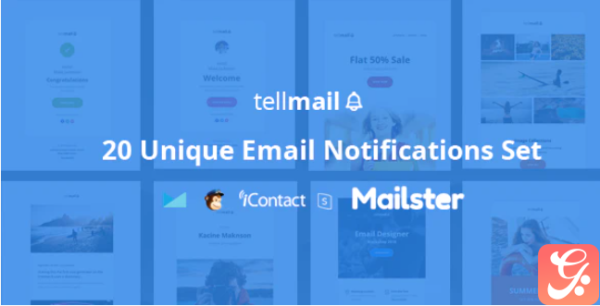 tellmail - 20 Unique Responsive Email Set + Online Access