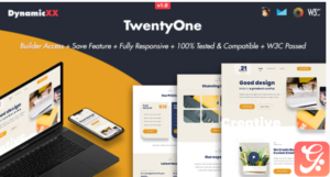 TwentyOne - Responsive Email + Online Template Builder