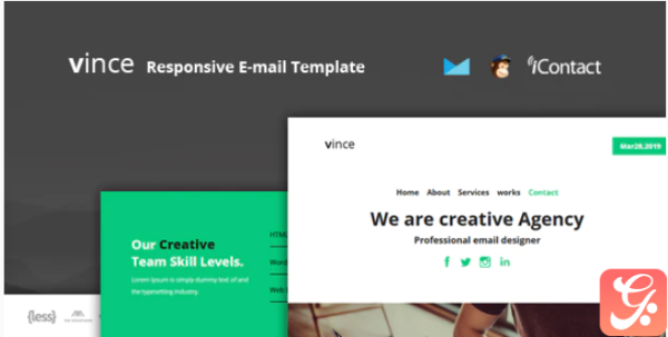 Vince Mail - Responsive E-mail Template + Online Access