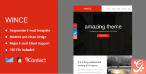Wince - Responsive E-mail Template + Themebuilder Access