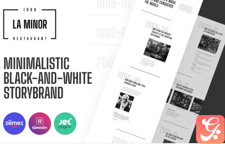 La Minor - Minimalistic Black-and-white Storybrand WordPress Theme