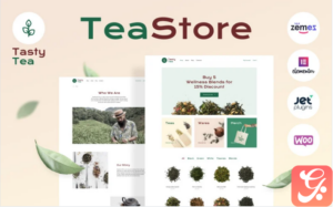 Tasty Tea - Tea eCommerce Website Template WooCommerce Theme