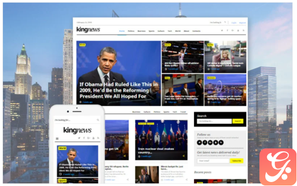 KingNews Magazine News Portal Blog WordPress Theme