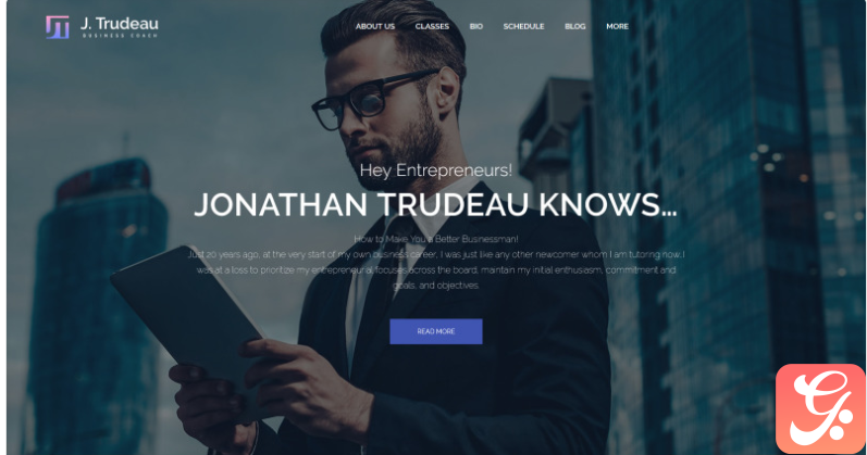 J.Trudeau - Business Coach WordPress Theme