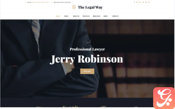 The Legal Way Lawyer Attorney WordPress Theme