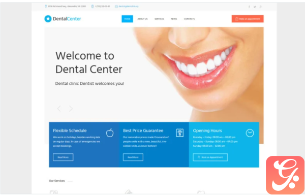 Dentalcenter Dental Clinic Responsive WordPress Theme