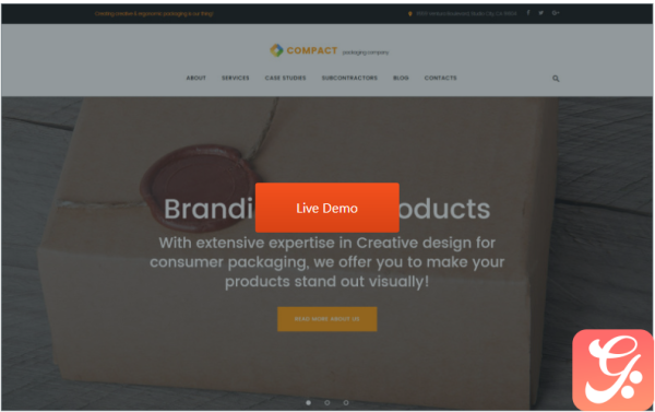 Compact - Packaging Company WordPress Theme