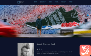 Steven Mosk - Modern artist personal portfolio WordPress Theme