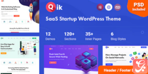 QIK - SaaS Startup WordPress Theme 1.0.3