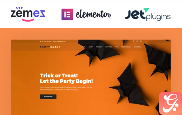 PartyMaker Halloween Party WordPress Theme