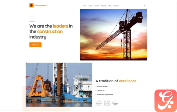 Construction Business WordPress Theme