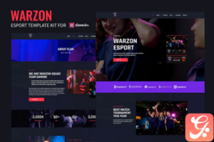Warzon - Esport Elementor Template Kit