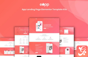 eApp - Landing Page Elementor Template Kit