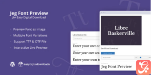 Jeg Font Preview – for Easy Digital Download 1.0.1