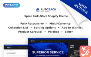AutoZach - Auto Parts Shopify Theme