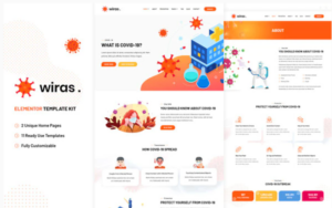 Wiras - Covid-19 Health Elementor Template Kit
